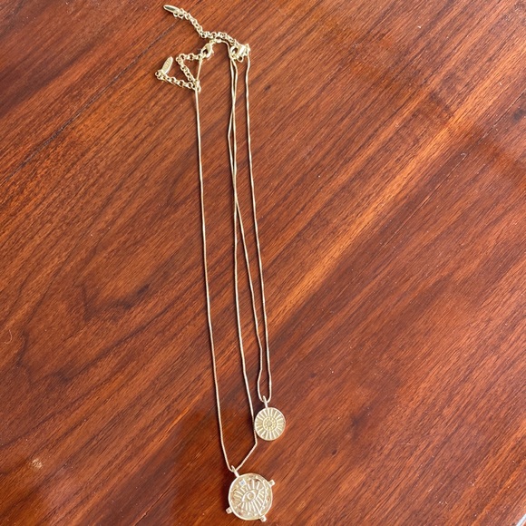 LUV AJ evil eye gold coin necklaces - Picture 2 of 3